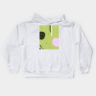 Grass Green Abstract Art Kids Hoodie